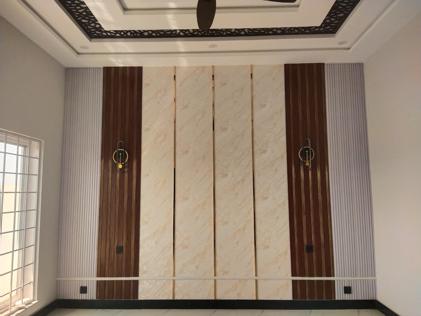 Bed wall decor interior Attock by ABC Interior